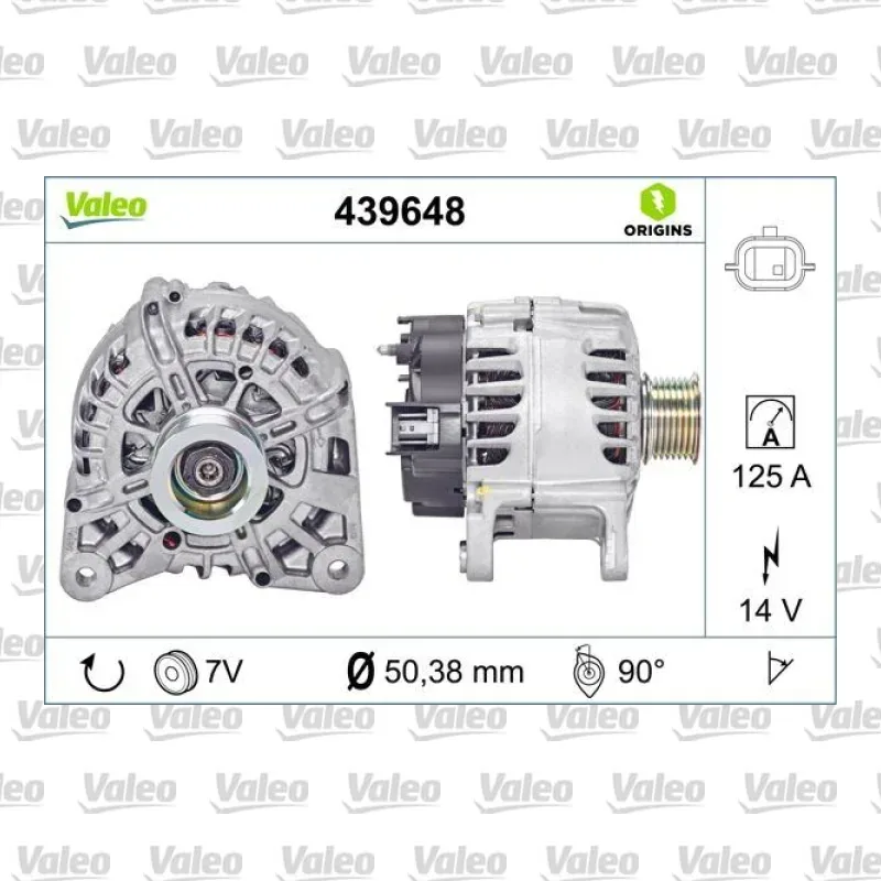 Alternatör VALEO 439648 – Renault Clio