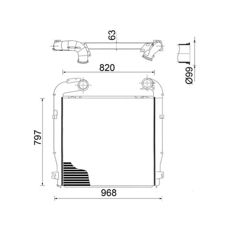 Scania G 420 İntercooler Radyatörü – MAHLE CI 471 000S
