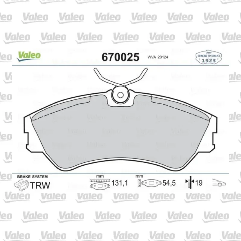 Fren Disk Balata Ön VALEO 670025 – Volkswagen Golf / Transporter