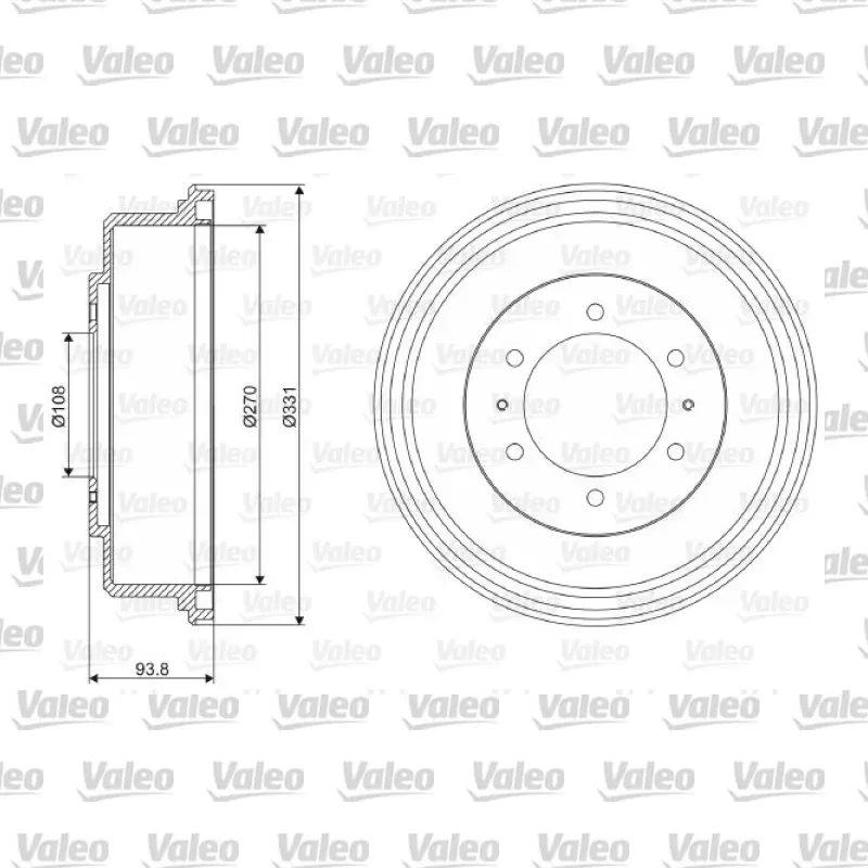 Kampana Arka Sağ veya Sol VALEO 237071 – Mitsubishi L200 2.4 / 2.5 TD