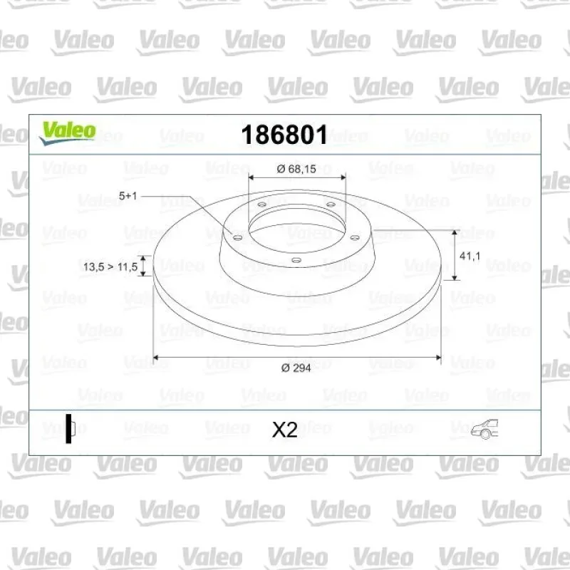 Fren Disk Ayna Arka Sağ ve Sol VALEO 186801 – Volkswagen Transporter