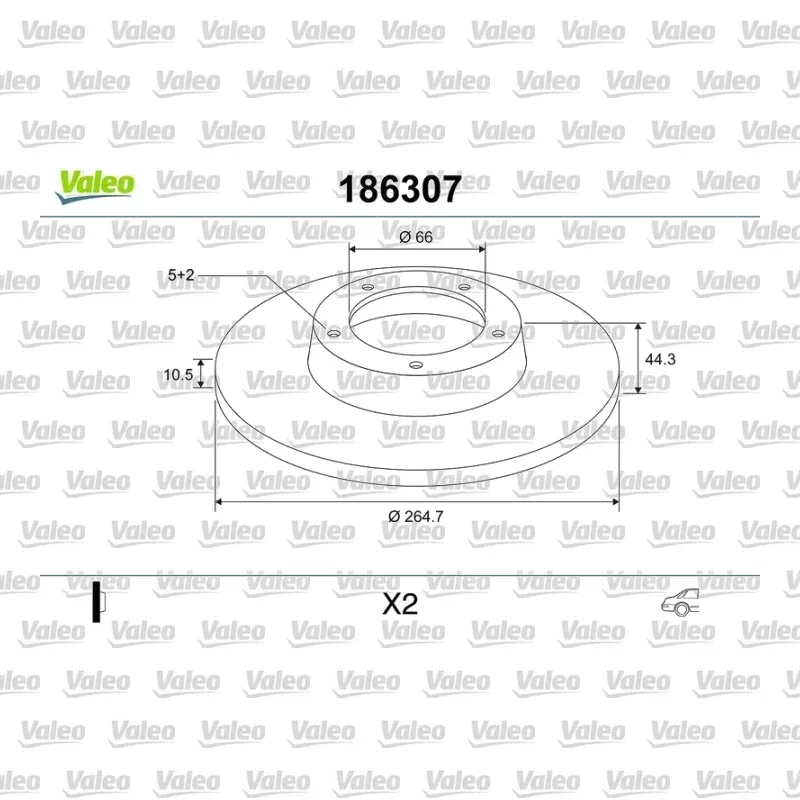 Fren Disk Ayna Arka Sağ ve Sol VALEO 186307 – Renault Laguna