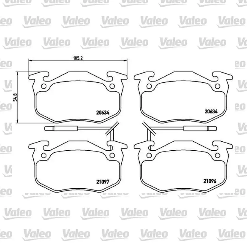 Fren Disk Balata Ön VALEO 671080 – Renault Clio / Twingo