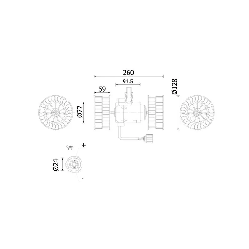Kalorifer Motoru MAHLE AB 324 000S – Scania R