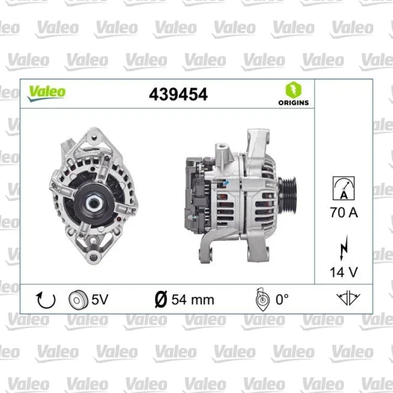Alternatör VALEO 439454 – Opel Astra
