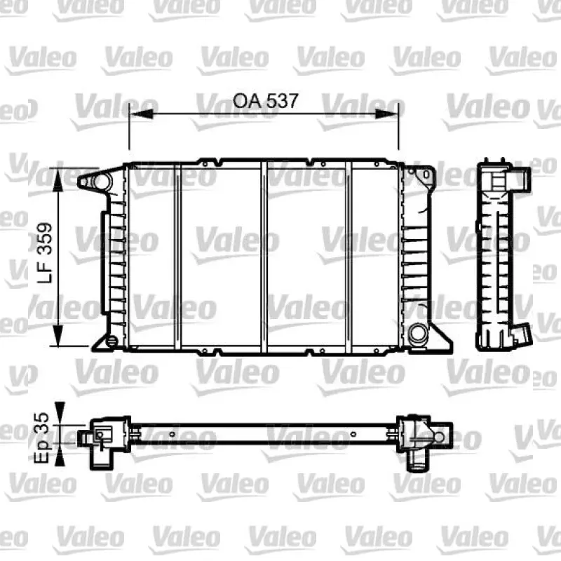 Ford Transit 2.5 DI Su Radyatörü – VALEO 732497