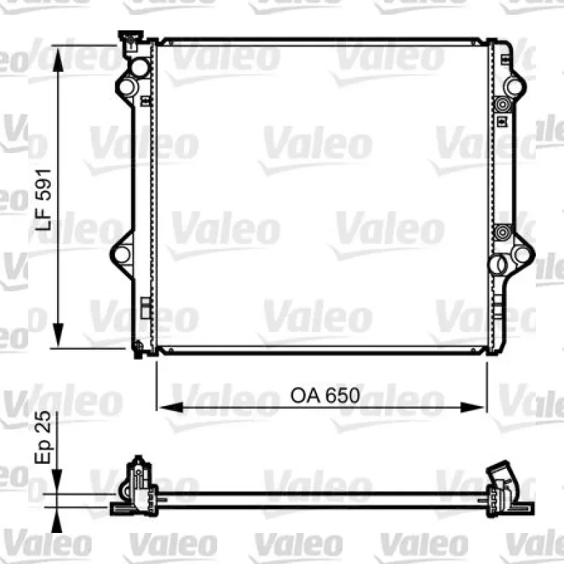 Toyota Land Cruiser 3.0 D-4D Su Radyatörü – VALEO 735568