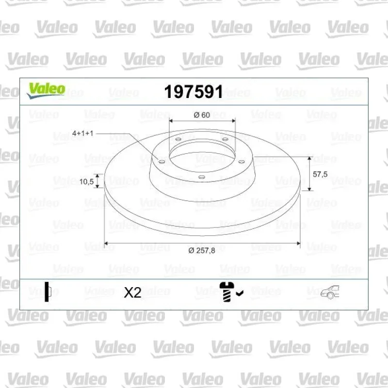 Fren Disk Ayna Arka Sağ ve Sol VALEO 197591 – Chevrolet Lacetti