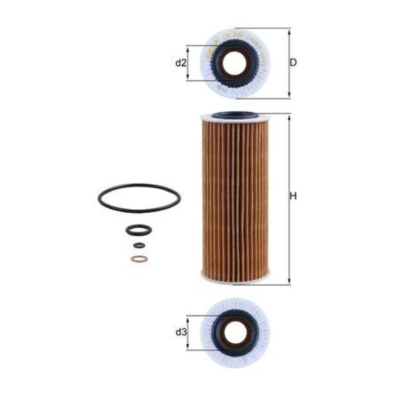 Yağ Filtresi MAHLE OX 368D1 – BMW 118D / 120D / 318D