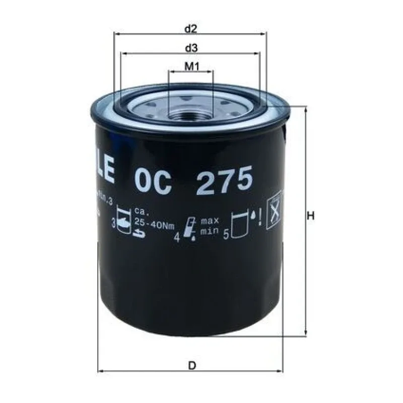 Yağ Filtresi MAHLE OC 275 – FORD / MITSUBISHI / TOYOTA