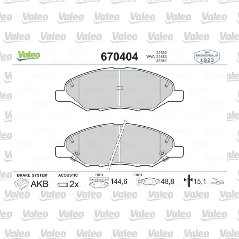 Fren Disk Balata Ön VALEO 670404 – Nissan Micra / Note