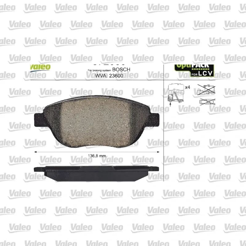 Fren Disk Balata Ön VALEO 872600 – Peugeot / Citroen