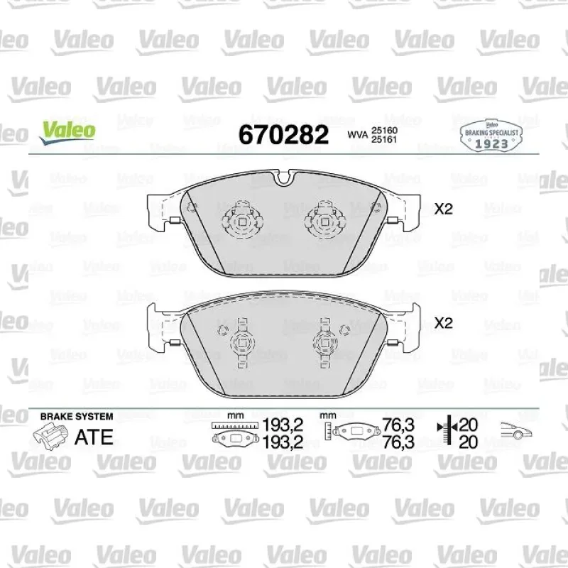 Fren Disk Balata Ön VALEO 670282 – Audi A8 / Q5