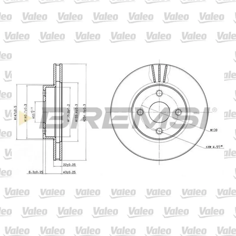 Toyota Corolla 2.0 D-4D Ön Fren Diski – VALEO 185808