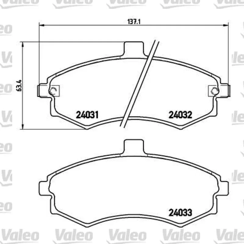 Fren Disk Balata Ön VALEO 670781 – Hyundai / Kia