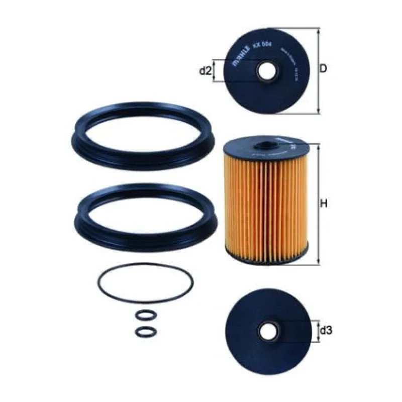 Yakıt Filtresi MAHLE KX 504D – MINI COOPER / JOHN / ONE