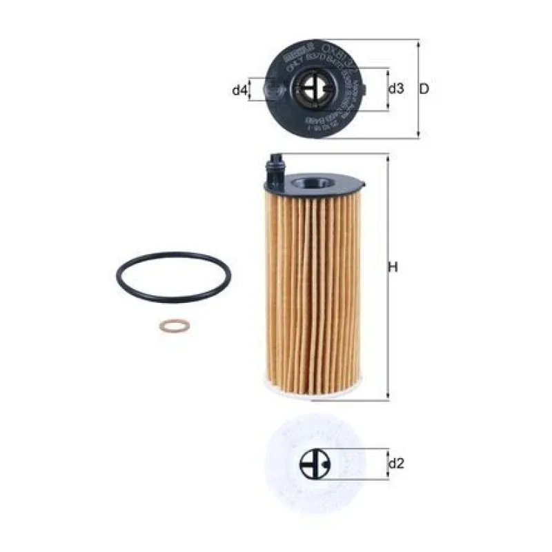 Yağ Filtresi MAHLE OX 813/2D – BMW / TOYOTA