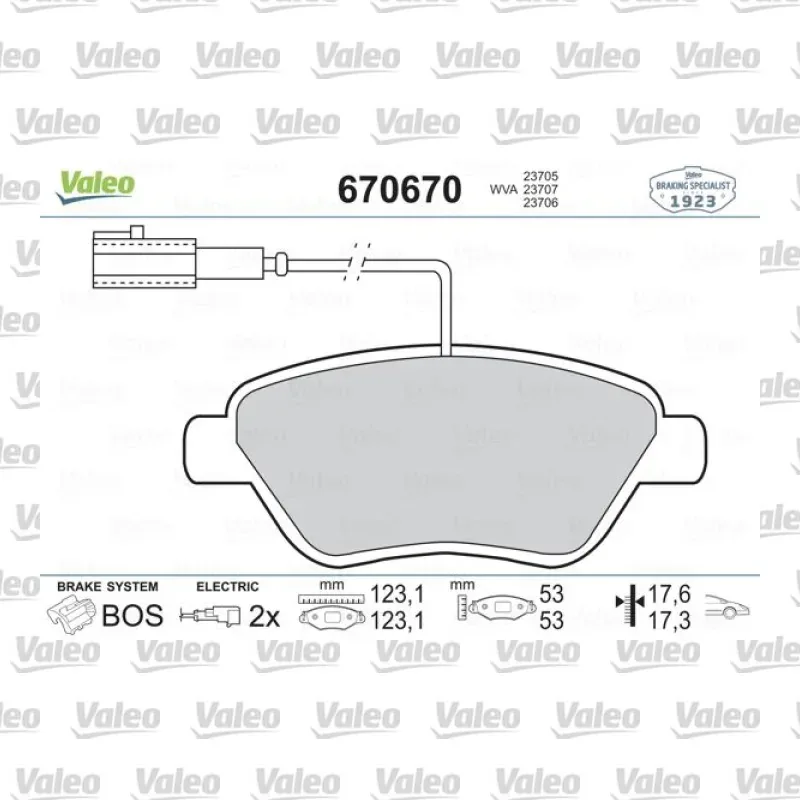 Fren Disk Balata Ön VALEO 670670