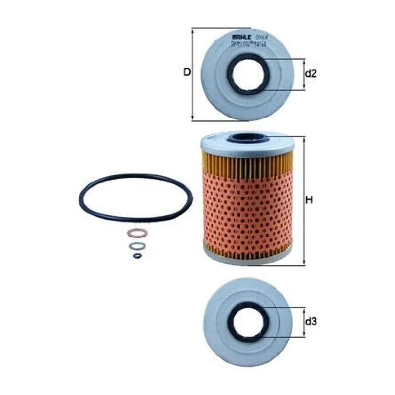 Yağ Filtresi MAHLE OX 68D – BMW 320I / 323I / 325I