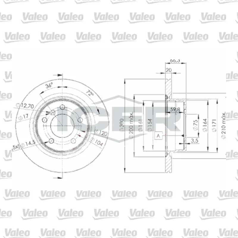 Fren Disk Ayna Arka Sağ ve Sol VALEO 672620 – BMW 320i