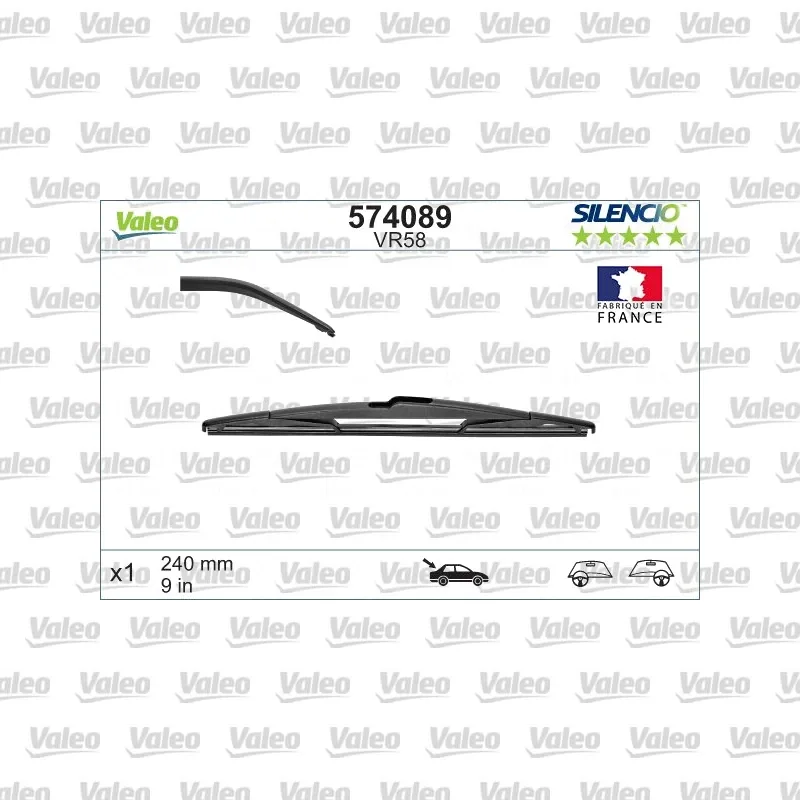 Silecek Süpürgesi Arka 240 mm - 9 inç VALEO 574198