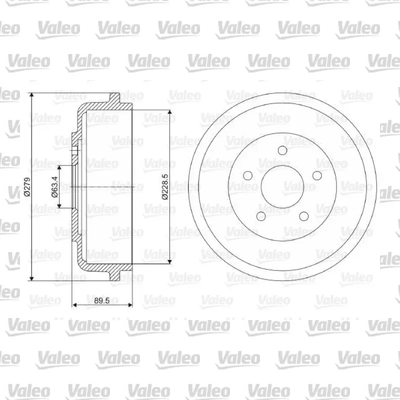 Kampana Arka Sağ veya Sol VALEO 237053 – Ford Transit Connect / Tourneo Connect
