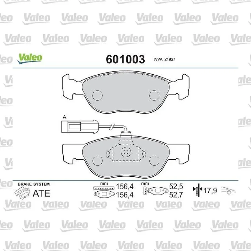 Fren Disk Balata Ön VALEO 601003 – Fiat Punto