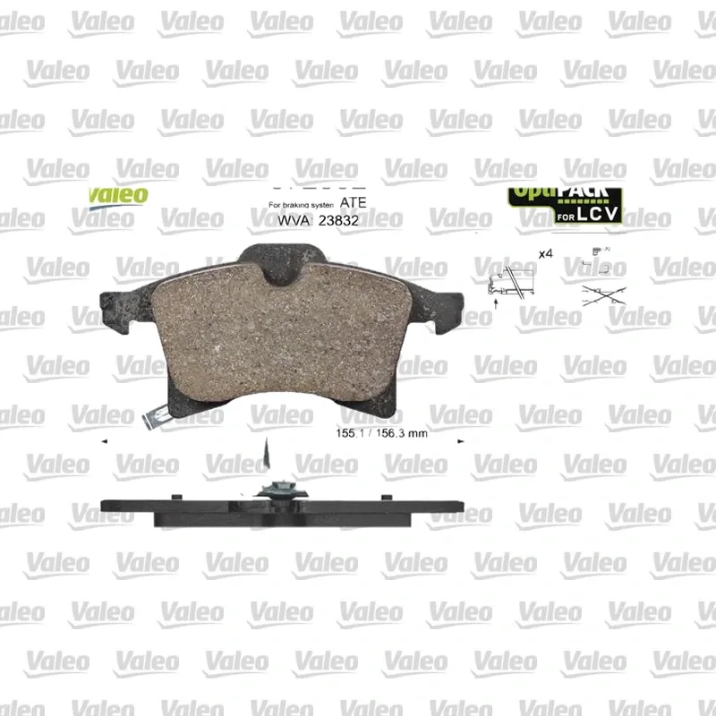 Fren Disk Balata Ön VALEO 872832 – Opel Combo