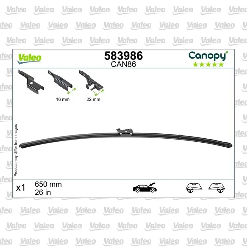 Silecek Süpürgesi Ön 650 mm - 26 inç VALEO 583986