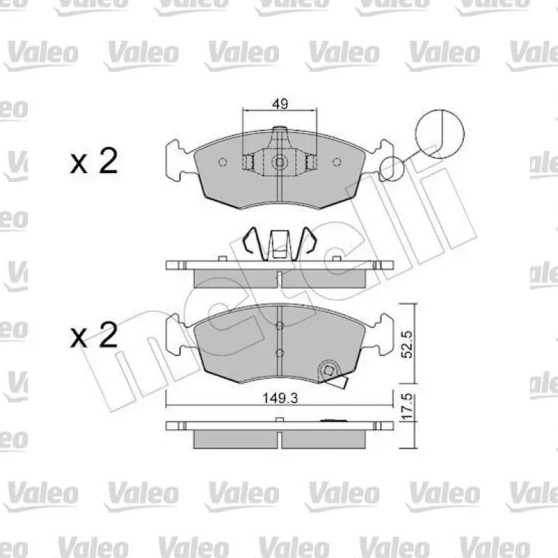 Fren Disk Balata Ön VALEO 670297 – Fiat Panda / 500