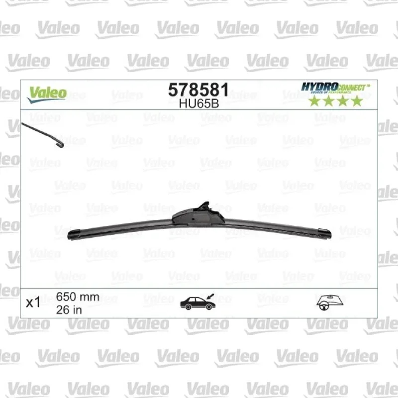 Silecek Süpürgesi Ön Muz Tip 650 mm - 26 inç VALEO 578581 – Peugeot 307