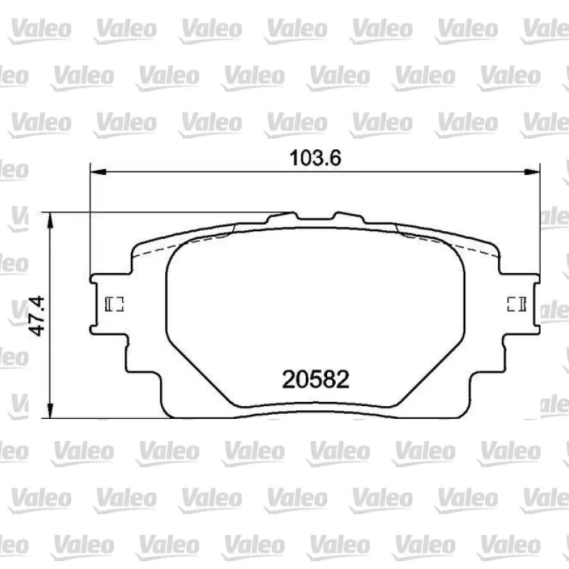 Fren Disk Balata Arka VALEO 671740 – Toyota RAV4