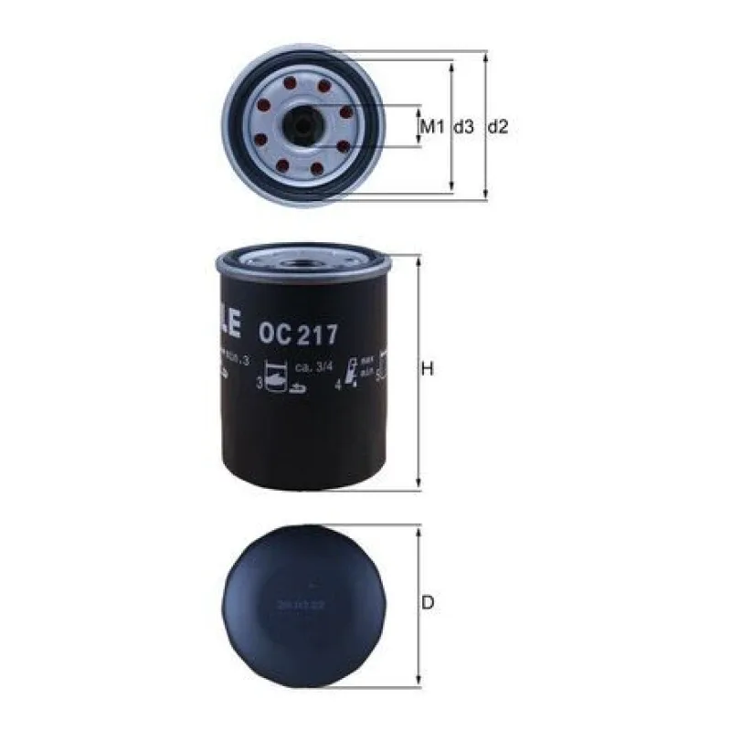 Yağ Filtresi MAHLE OC 217 – NISSAN / TOYOTA