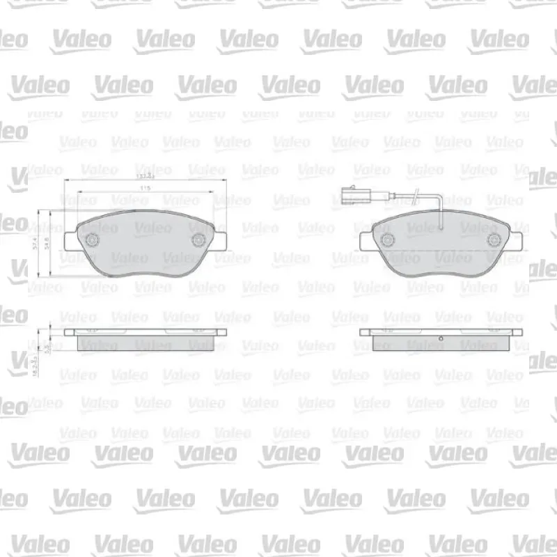 Fren Disk Balata Ön VALEO 872708 – Fiat Doblo