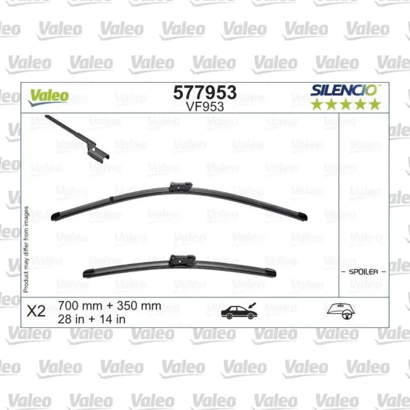 Silecek Süpürgesi Ön 710/345 mm - 28/14 inç VALEO 577953 – Ford Fiesta / Puma