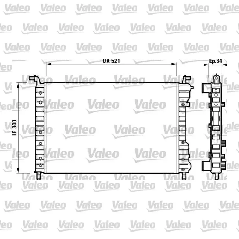 Fiat Palio 1.6 16V Su Radyatörü – VALEO 732007