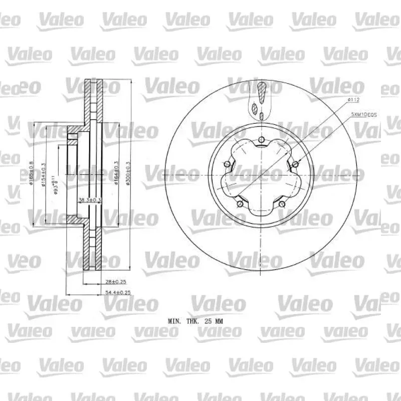 Fren Disk Ayna Ön Sağ ve Sol VALEO 187151 – Ford Transit