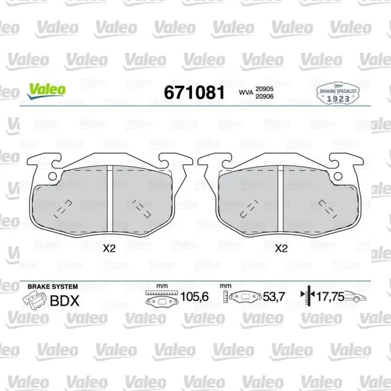 Fren Disk Balata Ön VALEO 671081 – Peugeot / Citroen
