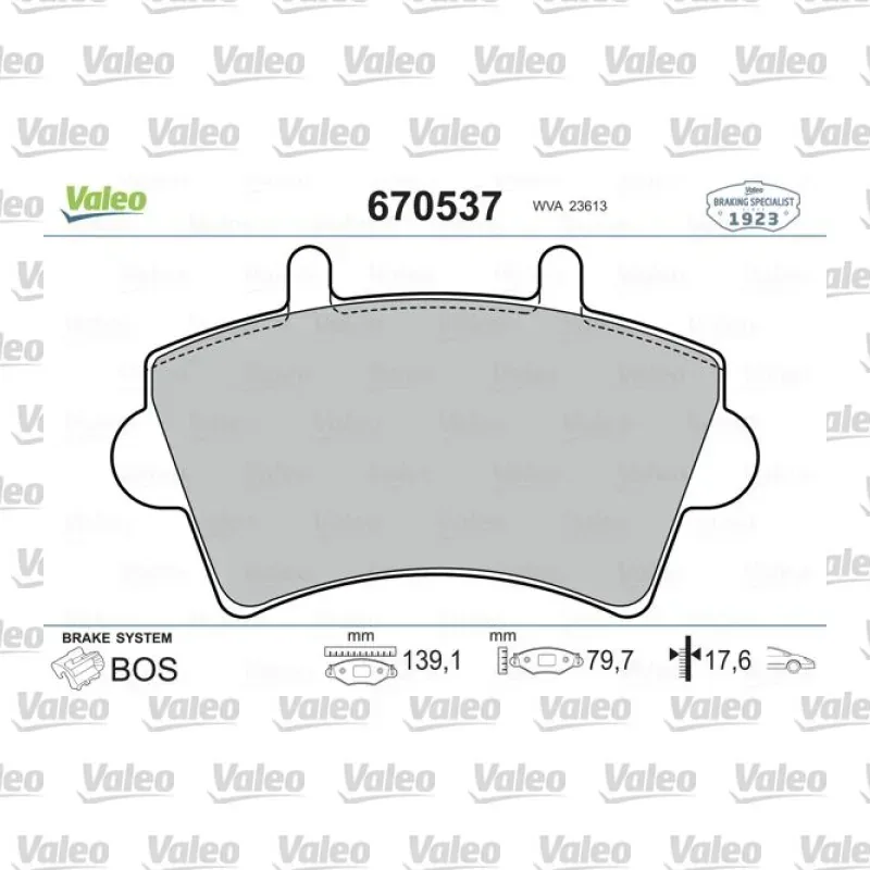 Fren Disk Balata Ön VALEO 670537 – Renault Master