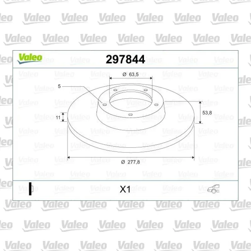 Fren Disk Ayna Arka Sağ ve Sol VALEO 297844 – Ford Transit Connect / Tourneo Connect