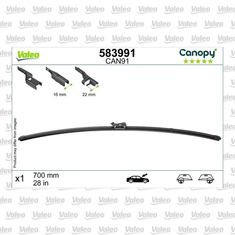 Silecek Süpürgesi Ön 700 mm - 28 inç VALEO 583991