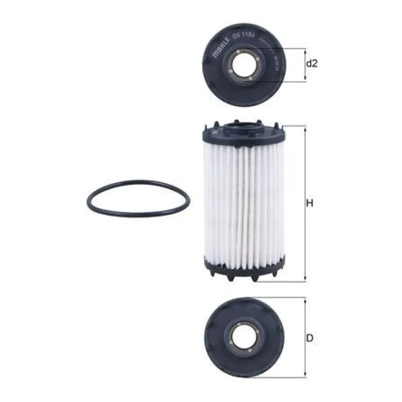 Yağ Filtresi MAHLE OX 1184D – AUDI A4 / A5 / Q5