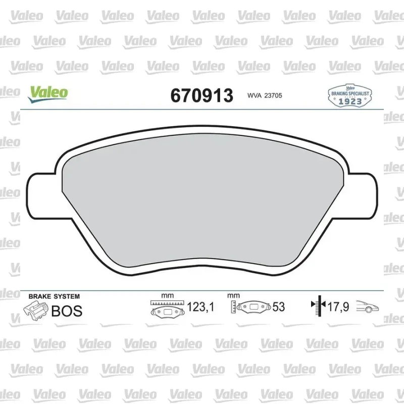 Fren Disk Balata Ön VALEO 670913 – Fiat Panda