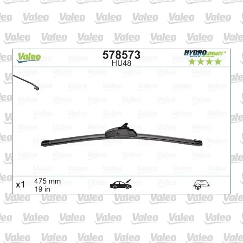Silecek Süpürgesi Ön 475 mm - 19 inç VALEO 578573