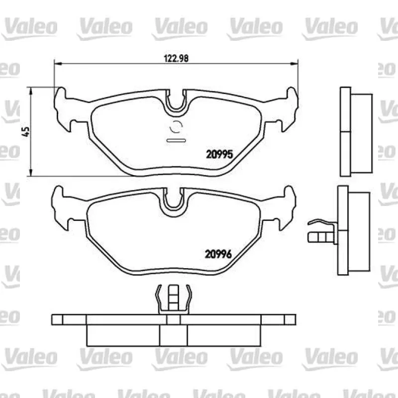 Fren Disk Balata Ön VALEO 671259 – BMW 520i