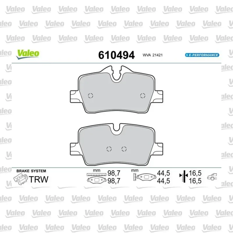 Fren Disk Balata Arka VALEO 610494 – BMW 320d