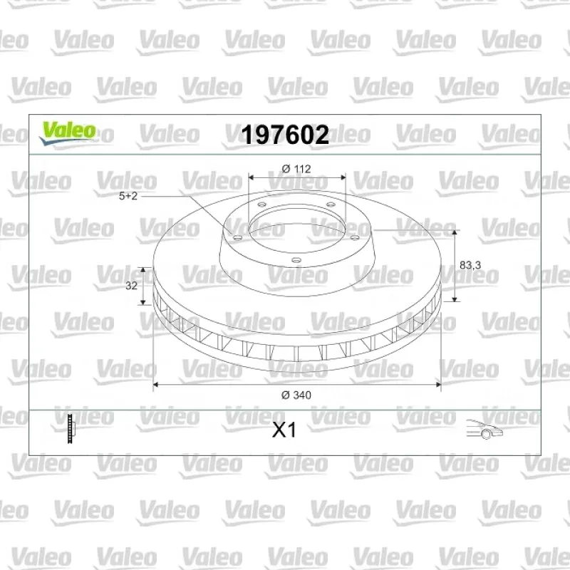 Fren Disk Ayna Ön Sağ ve Sol VALEO 197602 – Toyota Land Cruiser