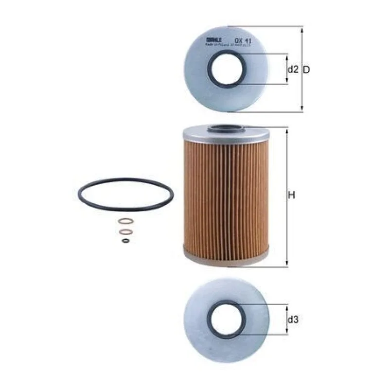Yağ Filtresi MAHLE OX 41D – BMW 525I / 528I / 530I