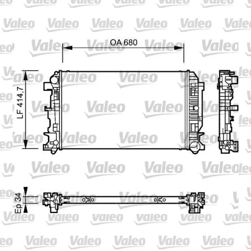 Su Radyatörü VALEO 735084 – Volkswagen Crafter 2.0 TDI / 2.5 TDI