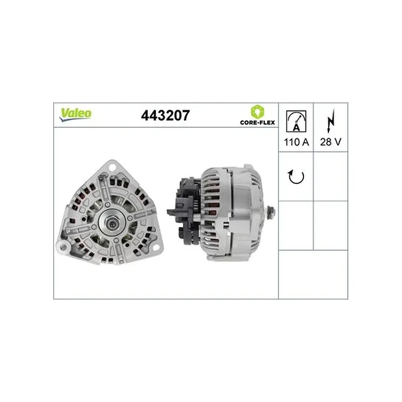 Alternatör VALEO 443207 – MAN TGA 18.430 / TGA 18.480